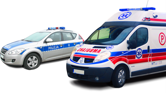 Policja i ambulans